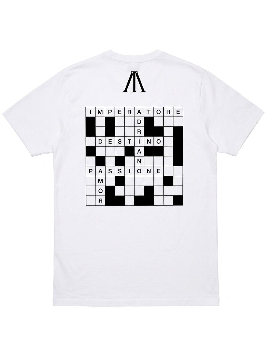 Crossword Tee — White