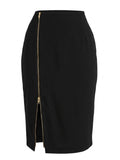 Black Zip Skirt