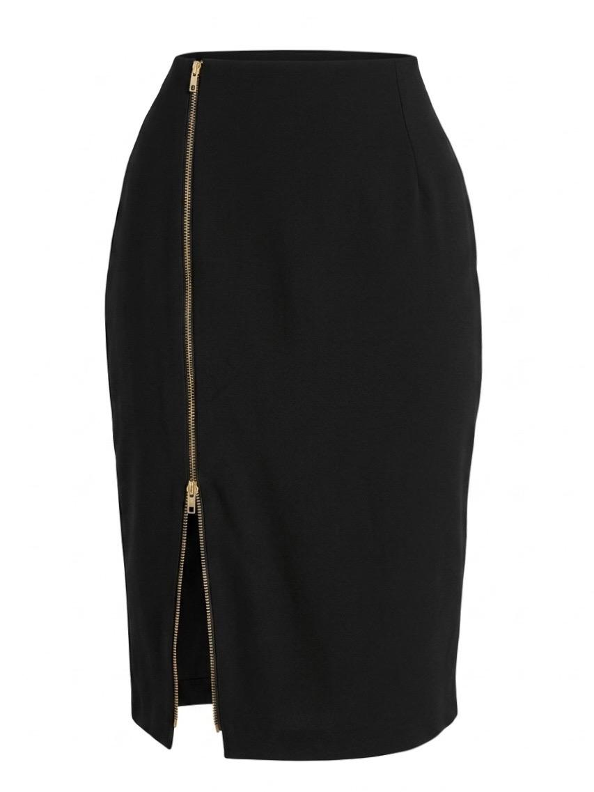 Black Zip Skirt