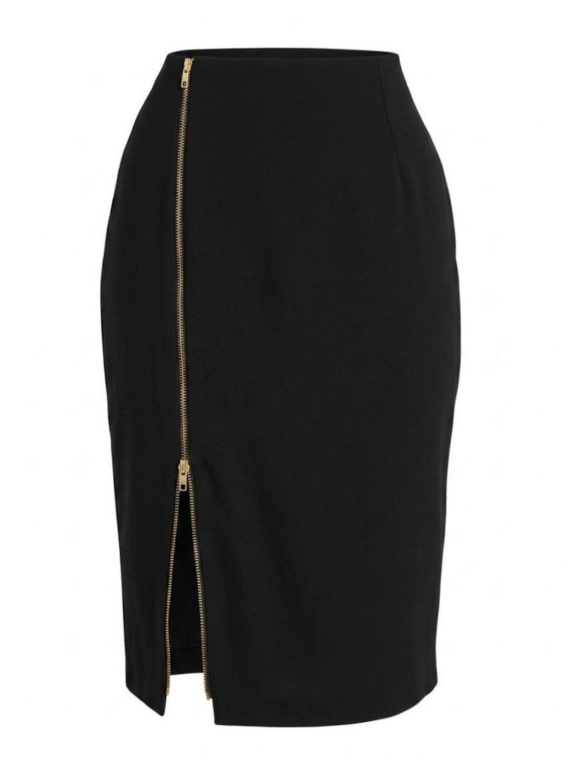 Black Zip Skirt